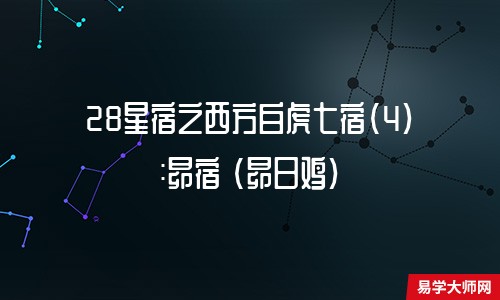 28星宿之西方白虎七宿(4):昴宿 (昴日鸡)