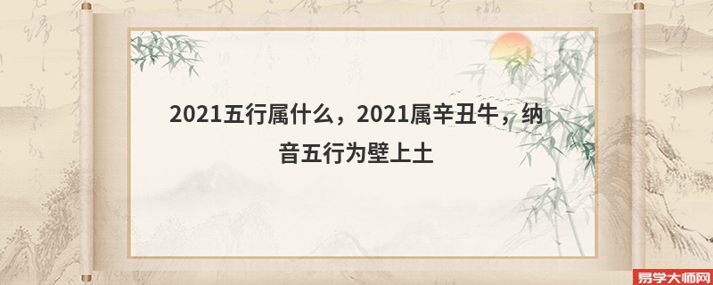 2021五行属什么，2021属辛丑牛，纳音五行为壁上土