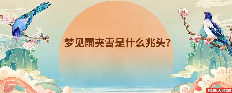 梦见雨夹雪是什么兆头？