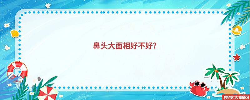 <b>鼻头大面相好不好？</b>