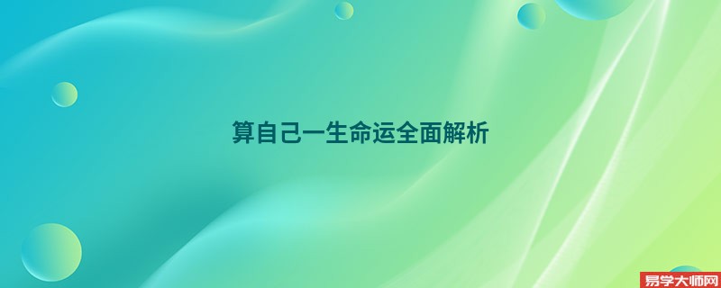 算自己一生命运全面解析