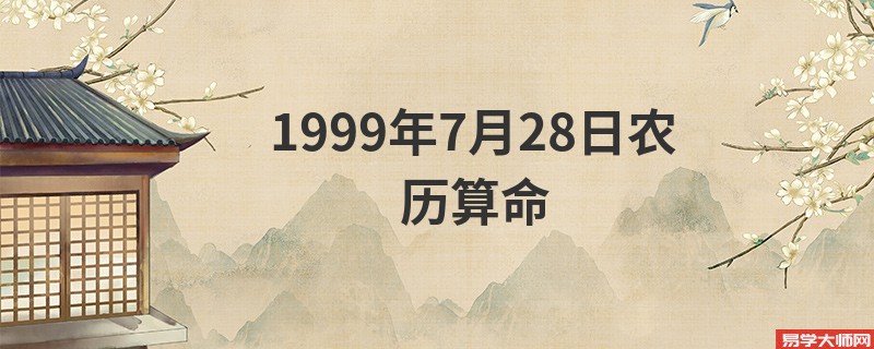 1999年7月28日农历算命