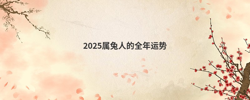 2025属兔人的全年运势