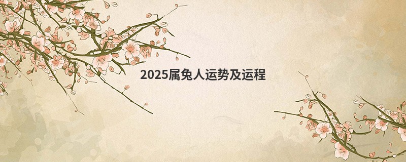 2025属兔人运势及运程