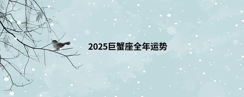 2025巨蟹座全年运势