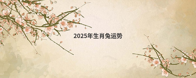 2025年生肖兔运势